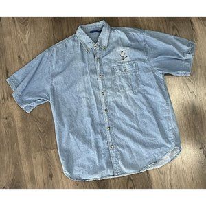 Vintage Denim Shirt Bourbon Street Button Down Mens XL Louisiana